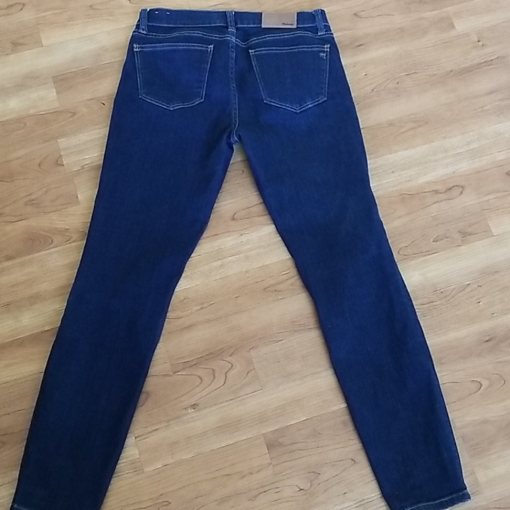Madewell Women's Skinny Dark Blue Mid Rise Jeans Size 28 - Picture 5 of 9